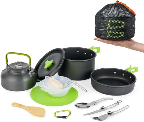 Camping-Cooking-Set-with-15L-Pot-Camping-Cookware-Set-for-2-3-PersonCamping-Mess-Kit-with-KettleCamping-Pot-Pan-Set-with-Chopping-Board-Folding-Tableware-for-Camping-Hiking-Bcakpacking