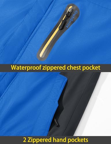 Image of TACVASEN Men's Winter Ski Jacket Waterproof Snow Coats Snowboard Fleece Lining Jacket Warm Parka with Hooded,Standard Length