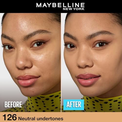 Image of Maybelline New York Fit Me Matte + Poreless Liquid Foundation, 126 (Pack of 2)