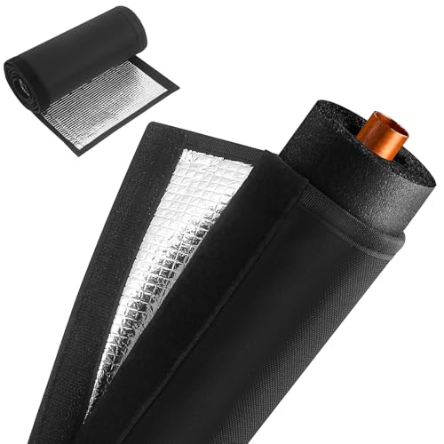 Lconvicely 3-Schicht 183×26 cm Rohrisolierung für Klimaanlagen, Außen-Isolierhülle mit wasserdichtem Oxford-Gewebe und Klettverschluss, für...