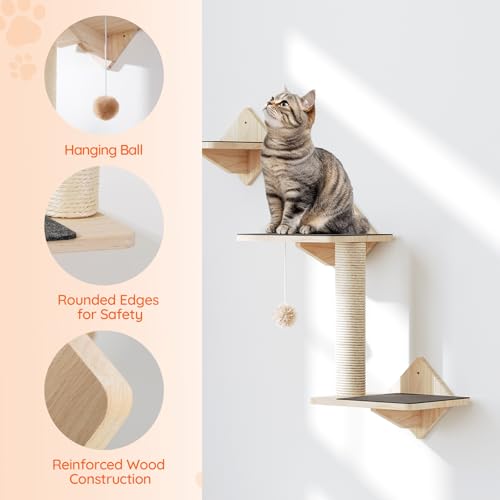 Set de 5 Repisas de Pared para Gatos HOOBRO miniatura 4