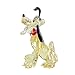 Enesco FACETS Disney Pluto The Dog Seated Pose 90th Anniversary Miniature Figurine, 3.5 Inch, Yellow