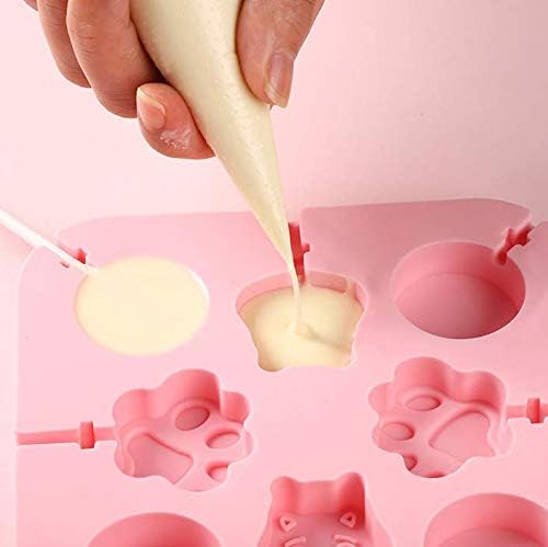 Miniatura 3 de Aeyistry Molde de fondant en forma de animales creativos, piruleta y pata de gato, molde de silicona para pastel de caramelo de chocolate,