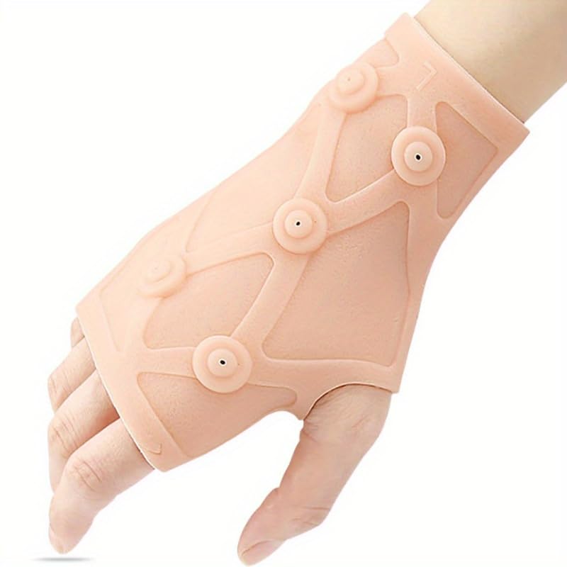 1Pc Silicone Wrist Brace Support Glove with Magnetic Buttons | Pain Relief Wrist Guard for Carpal Tunnel & Arthritis | Soft Waterproof Support for Gym & Daily Use (Unisex)-image-7