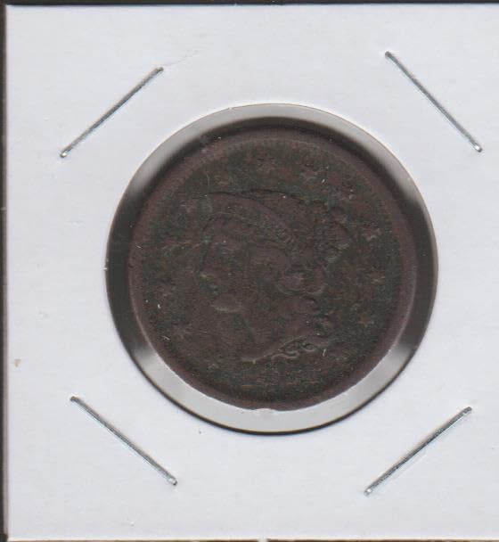 1851 No Mint Mark Matron Head Modified (1835-1839) and Braided Hair (1835-1857) Penny Seller Very Fine