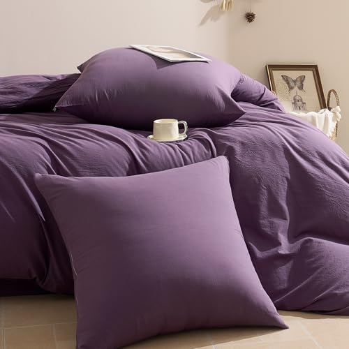 JELLYMONI Kopfkissenbezug 40x145cm Baumwolle 2er Set Lila Oeko-Tex – Ansicht 2