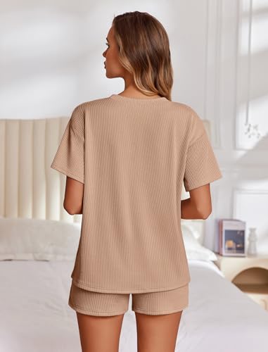 Image of Ekouaer 2 Piece Sets for Women Matching Lounge Sets Summer Outfits