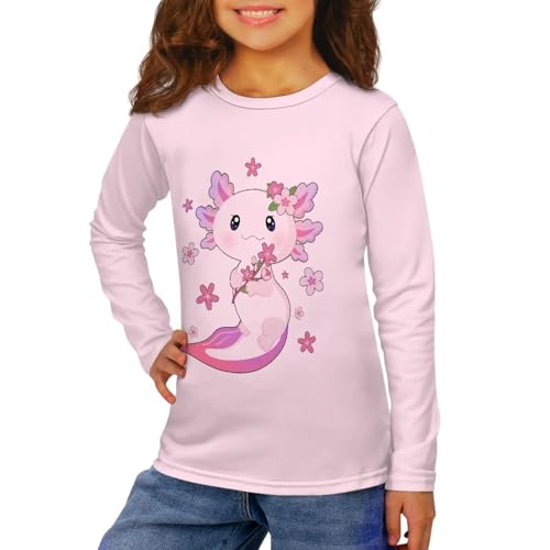 Image of Long Sleeve Shirts for Girls Casual Crewneck Tops Fall Winter Outfits for 3-16 Years Old