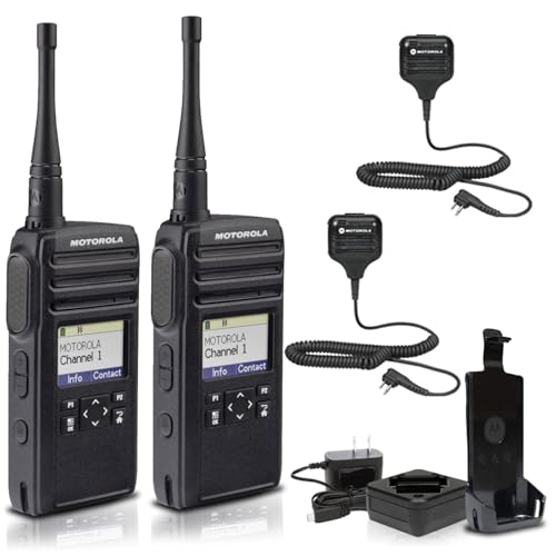 Motorola DTR700 Digital 2-Way Radio (50 Channels) (DTR700) + 2 x HKLN4606 Remote Speaker Mic (2-Pack) - Thumbnail 7