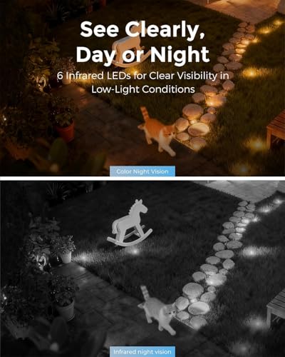 Image of Devo Solar Security Camera Wireless Outdoor for Home, 2.3K Color Night Vision, 360 AI /PIR Human Detection, 2-Way Audio, WiFi 6, IP66 Waterproof, Triple Alert System White