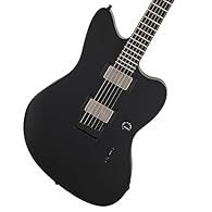 Mahogany body with contoured neck heel Single control knob (volume) and three-way pickup switch Hard-tail string-through-body bridge Flat Black