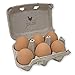 Nest Box Queen Ceramic Chicken Nest Eggs for Nest Box Training (6 Brown Eggs)