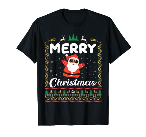 Divertido Papá Noel Feliz Navidad Camiseta
