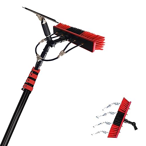 Brosse télescopique à eau 6 m pour enlever la saleté des panneaux solaires sans échelle