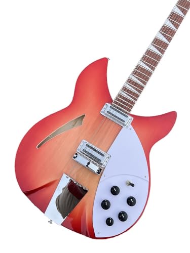 Guitare électrique 12 cordes corps semi-creux pour jouer sur scène et créer