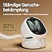 PETLIBRO Luma selbstreinigende Katzentoilette mit KI-Kamera, automatische Katzentoilette mit Geruchskontrolle, Multi-Katzen-Erkennung, App-Tracking und offenem Design, Weiß, 59L x 57B x 69,5H cm