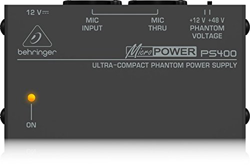Behringer PS400 alimentatore phantom +12v/+48v ultra compatto per microfoni a condensatore