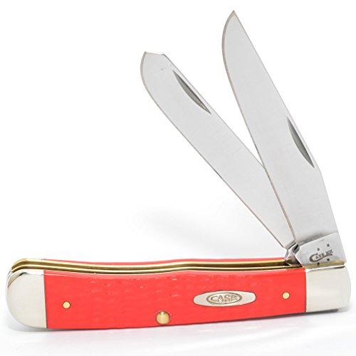 CASE XX WR Pocket Knife 56730 Fire Engine Red Jig Synthetic Trapper