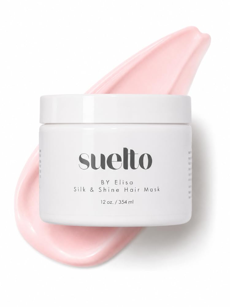 Suelto – Shiny Hair Gloss Treatment + Instant Shine Cream for Frizzy Hair, Lightweight, Non- Greasy – Strengthening Protein Boost – Salon-Quality Results After One Use 12 Fl. Oz
