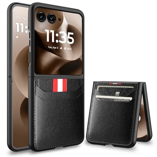 Film écran Motorola Razr Ultra 2025 et étui portefeuille cuir pour vos déplacements