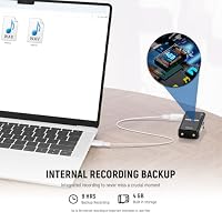 NEEWER CM28 Kabelloses Lavaliermikrofonsystem, 1 Klick Rauschunterdrückung, 4GB Speicher für 9 Stunden 48 kHz 16 Bit unkomprimiertes Audio, Ansteckmikrofon kompatibel mit iPhone/Android/PC/Kamera/iPad – Ansicht 4