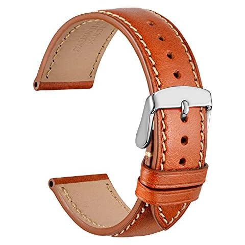 WOCCI 22mm Italian Leather Watch Band Cover