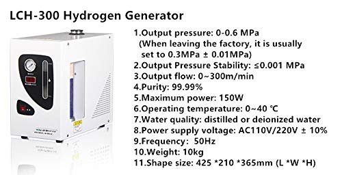 Generador de gas hidrógeno de alta pureza CGOLDENWALL Lab FulI generador automático de hidrógeno pureza 99,99% para uso en laboratorio/medicina/ciencia.
