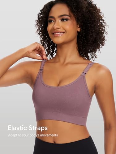 Image of Angelhood Women's Non-Padded Minimizer Sports Nursing Bras Wirefree Full Coverage Large Bust Light Support Sport