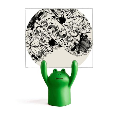 Support de mémos grenouille dessin animé noir blanc anti-perte de papiers pour bureau