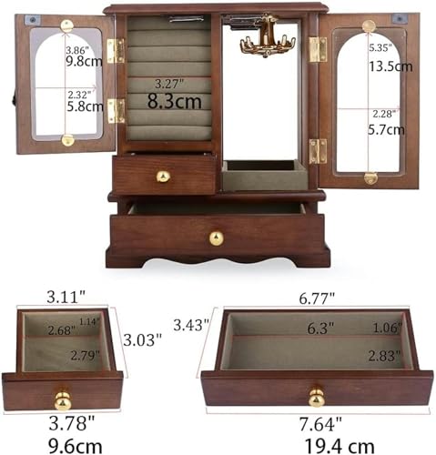 Boîte à bijoux de rangement de bijoux DZBERHX le cadeau idéal en bois