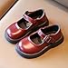 Girls Leather Shoes Little Girls Fashion Dressy Footwear Baby Soft Sole Mary Jane Slip Ons for Ages 2 to 10 Years Party (Red, 7-8)