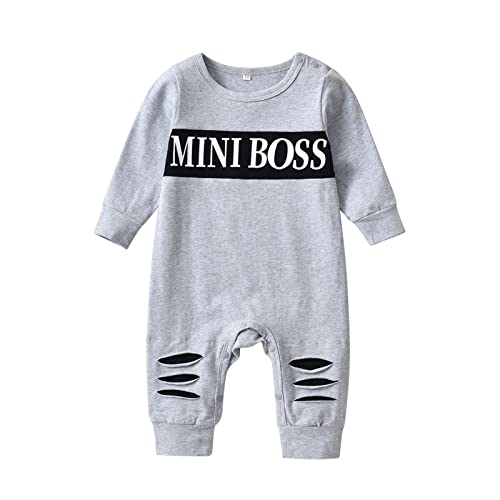 Planooar Baby Jungen Strampler Einteiliger Overall Briefdruck Langarm Baby...