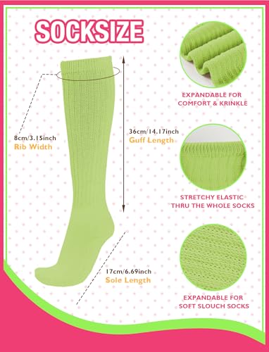 Image of Buauty Slouch Socks for Women, Soft Extra Long Chunky Scrunch Knee High Sock Winter Knit Slouchy Socks Leg Warmmers