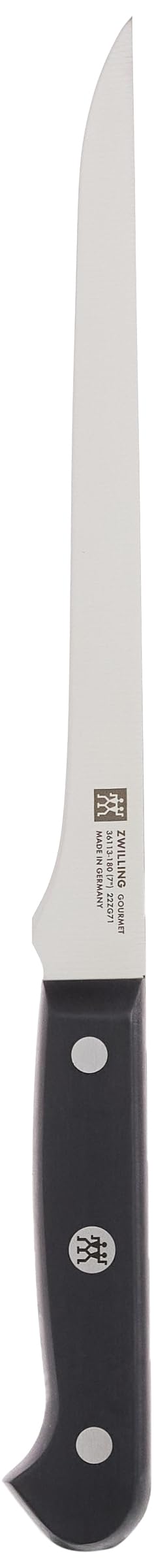 ZWILLING Gourmet Filetiermesser, 18 cm, Rostfreier Spezialstahl, Ergonomischer Kunststoff-Griff, Schwarz - Made in Germany