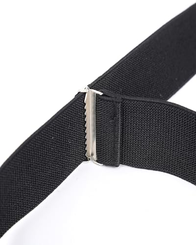 Kajeer Men Button Suspenders Adjustable, Heavy Duty Y-Back Elastic Tuxedo Elastic Mens Suspenders with Leather Buttons End4
