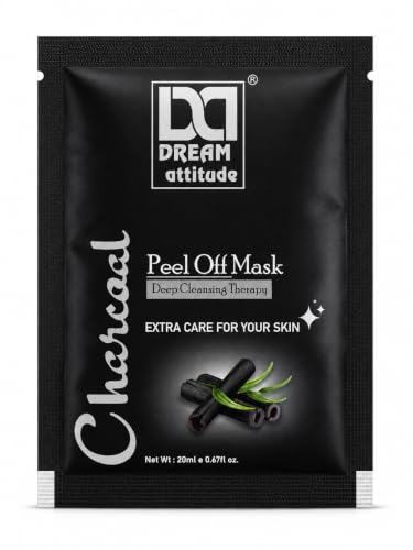 Image of Peel Off Mask Combo Pack of 2 | Charcoal Deep Cleansing Therapy & Golden Glow Brightening Therapy Face Mask Sachets for Fresh, Clean & Radiant Looking Skin | 40ml | Dream Attitude
