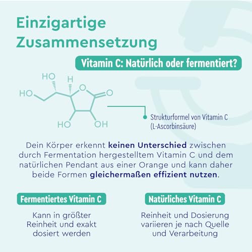 Vitamin C 1000mg - Hochdosierte, vegane Tabletten für Immunsystem & Energie* - Kleine Tabletten + leicht zu schlucken - 120 Stück für 4 Monate Vorrat - Laborgeprüft und ohne Zusätze