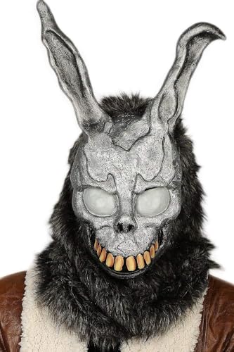 Tiff-K Frank Rabbit Mask Bunny Fullhead Cosplay Props for Adult Halloween Grey