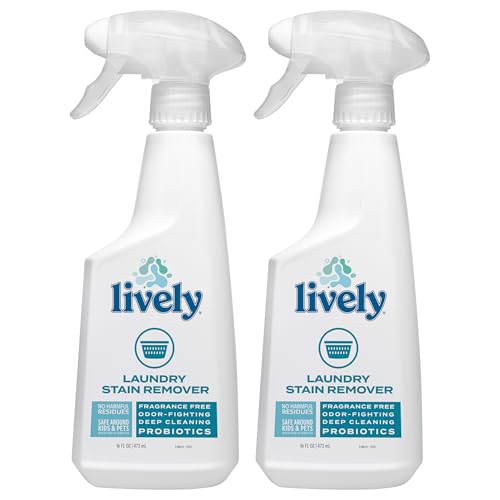 Lively Laundry Stain Remover (2 Pack), Fragrance-Free, Biodegradable Formula