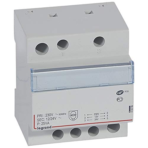 Transformador de seguridad Legrand de 230W para una alimentación estable de 4 módulos