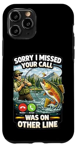 Sorry I Missed Your Call Fishing Joke Angler ���[���A �X�}�z�P�[�X iPhone 11 Pro �p