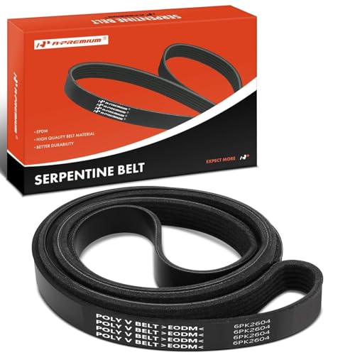 A-Premium 102.4 Inch Engine Serpentine Drive Belt Compatible with Buick, Chevy, Ford, GMC, Jeep, Lincoln, Mercury, Olds & Pontiac Cars - F-150, Explorer, E-150 Club Wagon, E-250 Econoline, Express