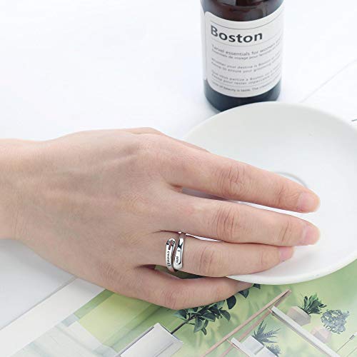 Fiasaso 925 Sterling Silver Rings I Am Enough Inspirational Rings Faith Christian Cross Encouragement Statement Rings For Women Men I Am Enough #TOP3