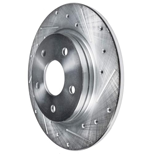 Image of Detroit Axle - Rear Brake Rotors for 1992-2001 Toyota Camry 1999-2003 Solara 1997-2001 Lexus ES300, Drilled & Slotted Disc Brake Rotors 2000 Replacement Brakes