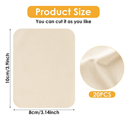 20 Pieces Chamois Pottery Tools Pre-Cut Chamois Cloth Clay Pottery Tools Trimming Mud Tool Kit Ceramic Pottery Craft Supplies Soft Chamois For Pot Rim Smoothing Pottery (3 X 3.9 Inch) #TOP1