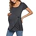 Mitlfuny Shirt Camiseta Premamá Estampado bebé asomándose para Mujer Mamá de Trabajo...