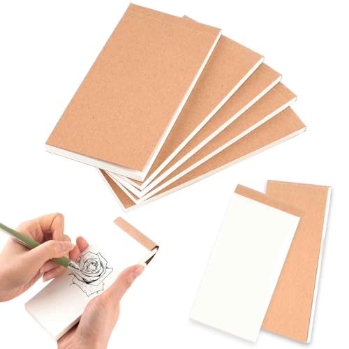 6Pcs Flip Book Blank 100 Pages Small Drawing Hand Note Paper No Bleed