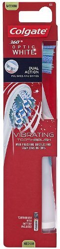 Colgate 360 Optic White Sonic Power Toothbrush, Full Head Medium (Pack of 12)