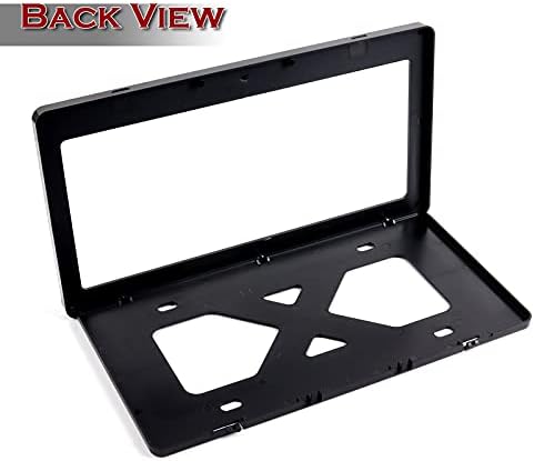 HYPERSPEED W-Power 2 in 1 License Plate Holder Frame W/Bracket, Universal for US Standard, Car Mods Exterior Accessories (Black Real Carbon) (Carbon Look)