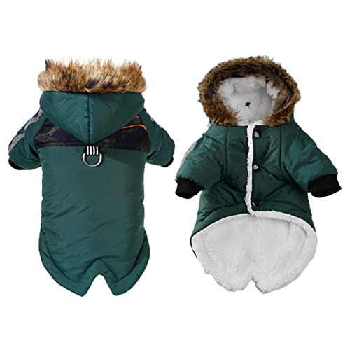 Manteau chaud pour petit chien et chat vert M veste imperméable de qualité supérieure - 3